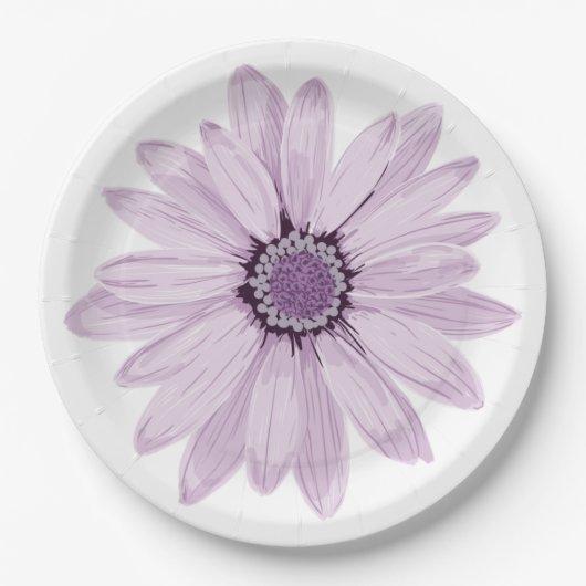 Mooie Paarse Gerbera Papieren Bordje (Voorkant)