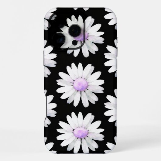 Mooie Paarse Gestippelde Madeliefjes iPhone Hoesje (Achterkant)