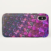 Mooie paarse glas-in-lood patroon case (Achterkant (horizontaal))