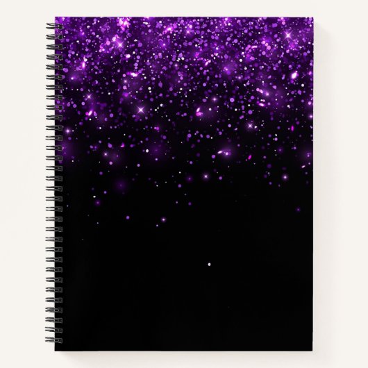 Mooie Paarse glitter Notitieboek (Voorkant)