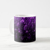 Mooie Paarse glitterprint Koffiemok (Voorkant links)