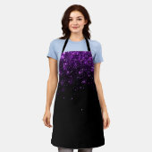 Mooie Paarse glitterprint Schort (Gedragen)