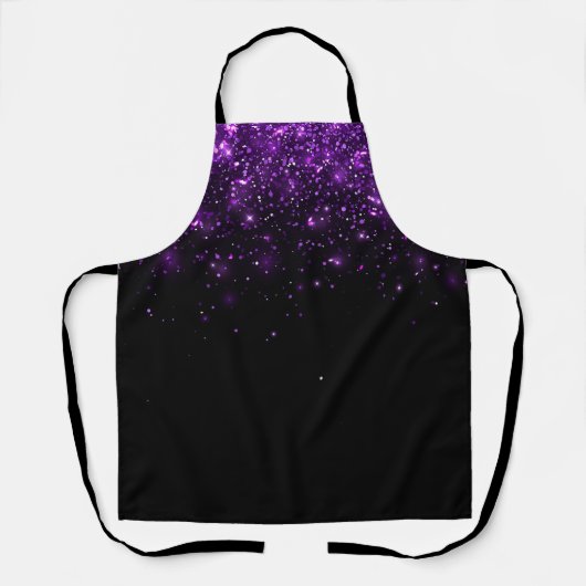 Mooie Paarse glitterprint Schort (Voorkant)
