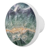 Mooie Paarse groene fluorite Gem-fotokristal Keramische Knop (Rechts)