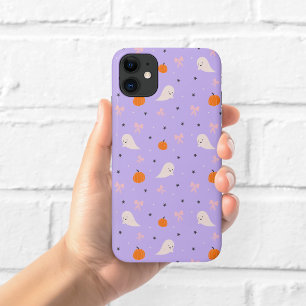 Mooie paarse Halloween-spookpatroon telefoonhoes Case-Mate iPhone Case