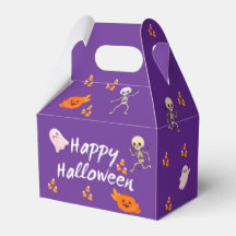Mooie paarse Happy Halloween Favor Box