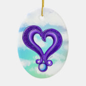 Mooie Paarse Hart Ornament  (Voorkant)