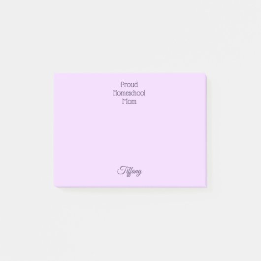 Mooie Paarse Homeschool Moeder Post-it® Notes (Voorkant)