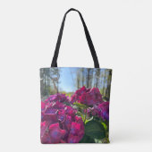 Mooie paarse hortensia floral tas (Achterkant)