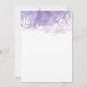mooie paarse huwelijksuitnodiging kaart (Achterkant)