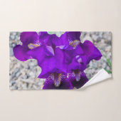Mooie paarse iris bad handdoek (Handdoek)