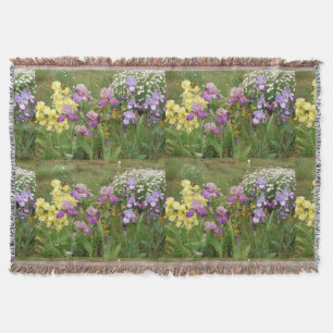 Mooie paarse iris bloem bloem foto deken