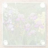 Mooie paarse iris bloem bloem foto glazen onderzetter (Achterkant)