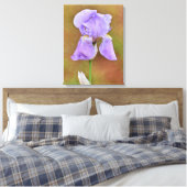 Mooie Paarse Iris Bloem Kunst Canvas Afdruk (Insitu (Slaapkamer))