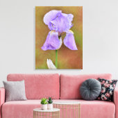 Mooie Paarse Iris Bloem Kunst Canvas Afdruk (Insitu (Woonkamer))