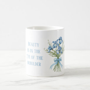 Mooie Paarse Iris Bloemen Boog Koffiemok