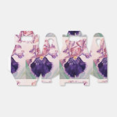 Mooie Paarse Iris Bloemige Verjaardagstaart Favori Bedankdoosjes (Uitgevouwen)