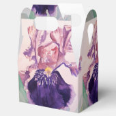 Mooie Paarse Iris Bloemige Verjaardagstaart Favori Bedankdoosjes (Geopend)