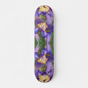 Mooie Paarse Iris Flower Skateboard