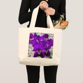 Mooie paarse iris grote tote bag