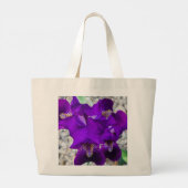 Mooie paarse iris grote tote bag (Achterkant)
