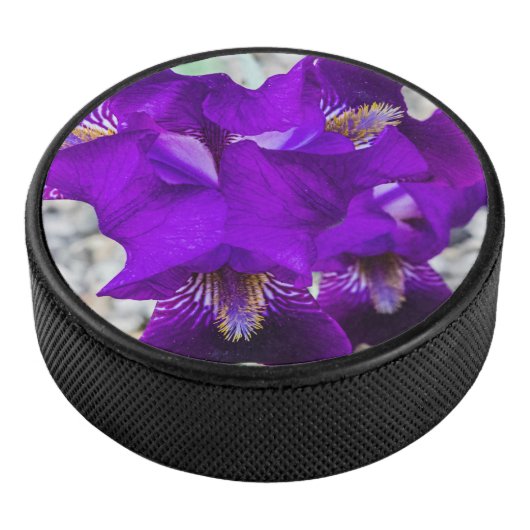 Mooie paarse iris hockey puck (3/4)