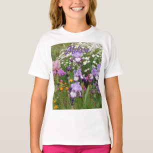 Mooie paarse iris irissen bloem bloemstuk tuin t-shirt