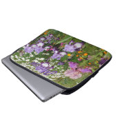 Mooie Paarse Iris Irissen bloementuin Laptop Sleeve (Voorkant onderkant)