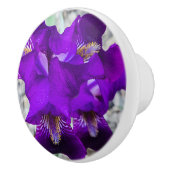 Mooie paarse iris keramische knop (Rechts)