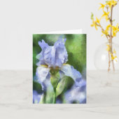 Mooie Paarse Iris Notecard Kaart (Gele Bloem)