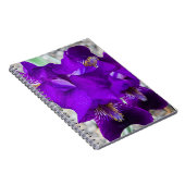 Mooie paarse iris notitieboek (Rechterzijde)