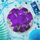 Mooie paarse iris papieren bordje (Feest)