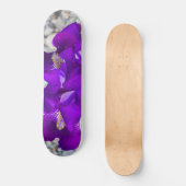 Mooie paarse iris persoonlijk skateboard (Voorkant)
