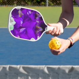 Mooie paarse iris pickleball paddle