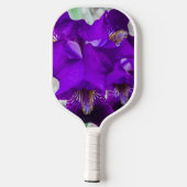 Mooie paarse iris pickleball paddle (Achterkant)