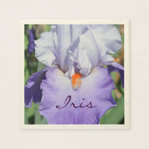 Mooie paarse iris servetten