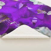 Mooie paarse iris sherpa deken (3/4)