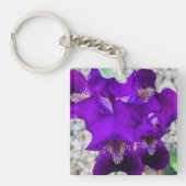 Mooie paarse iris sleutelhanger (Voorkant)