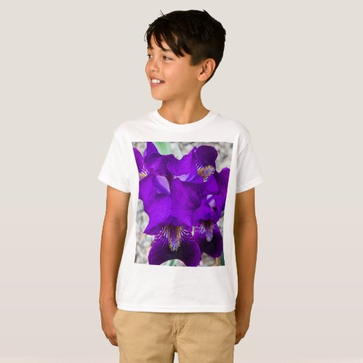 Mooie paarse iris t-shirt (Voorkant volledig)