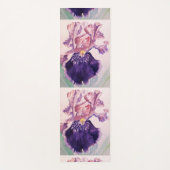 Mooie Paarse Iris Waterverf Floral Yoga Mat (Voorkant)