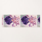 Mooie Paarse Iris Waterverf Floral Yoga Mat (Voorkant (horizontaal))