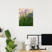 Mooie Paarse Irissen Bloemen Poster (Thuiskantoor)