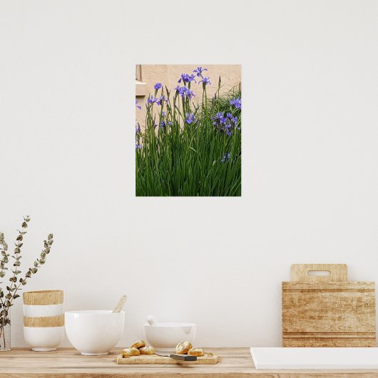 Mooie Paarse Irissen Bloemen Poster (Keuken)