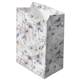 Mooie Paarse Ivoor Lavendel Bloemen Bruidsdouche Medium Cadeauzakje
