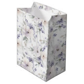 Mooie Paarse Ivoor Lavendel Bloemen Bruiloft Feest Medium Cadeauzakje (Voorkant Gekanteld)