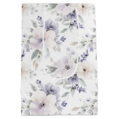 Mooie Paarse Ivoor Lavendel Bloemen Bruiloft Feest Medium Cadeauzakje (Achterkant)