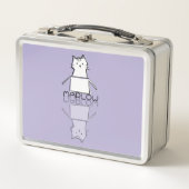 Mooie Paarse Kat Reflectie Doodle Aangepaste Naam (Voorkant)