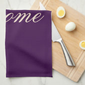 Mooie Paarse keukenhanddoek (Quarter Fold)
