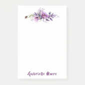 Mooie Paarse klaprozen naam ingeschreven Post-it® Notes (Voorkant)