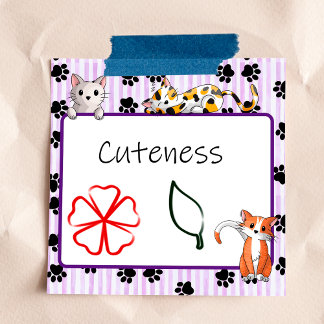 Mooie Paarse kleur met poten schattige kittens 3" Post-it® Notes